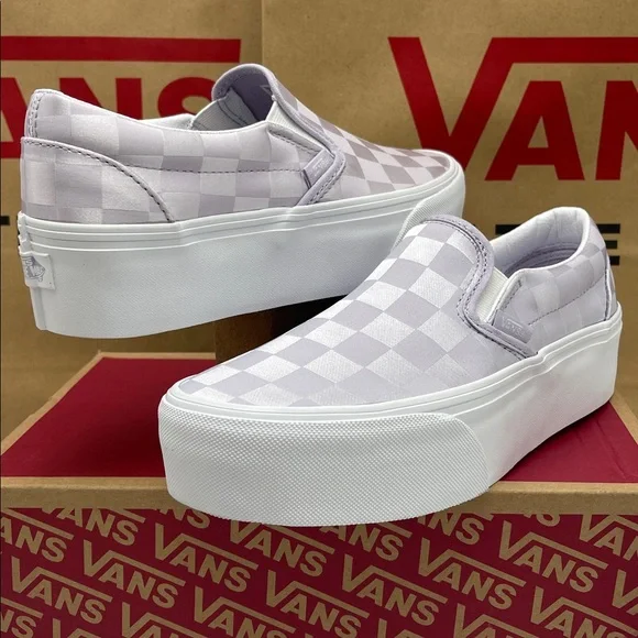 Vans Platform Sneakers Classic Slip-On Stackform
Satin Checkerboard Lilac - Picture 8 of 16